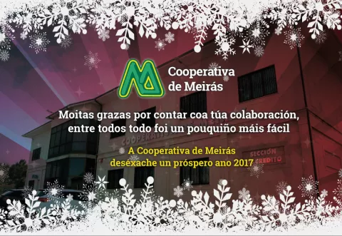 A Cooperativa de Meirás deséxavos un bo nadal e feliz ano 2017