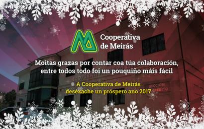 A Cooperativa de Meirás deséxavos un bo nadal e feliz ano 2017